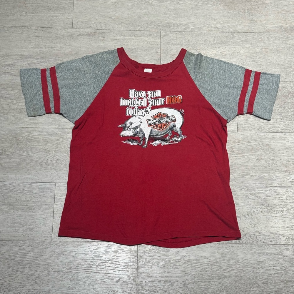 Vintage 1982 Harley Davidson Men's T-Shirt Have You Hugged Your Hog Today Size L